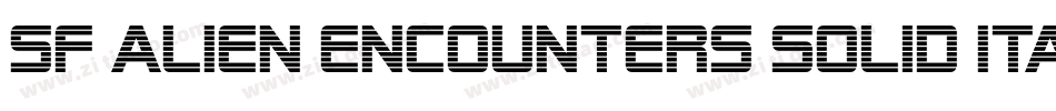 SF Alien Encounters Solid Italic字体转换